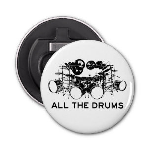 Alle drums Drummer Button Flesopener