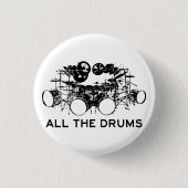 Alle drums Drummer Ronde Button 3,2 Cm (Voorkant)