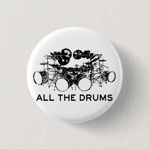Alle drums Drummer Ronde Button 3,2 Cm