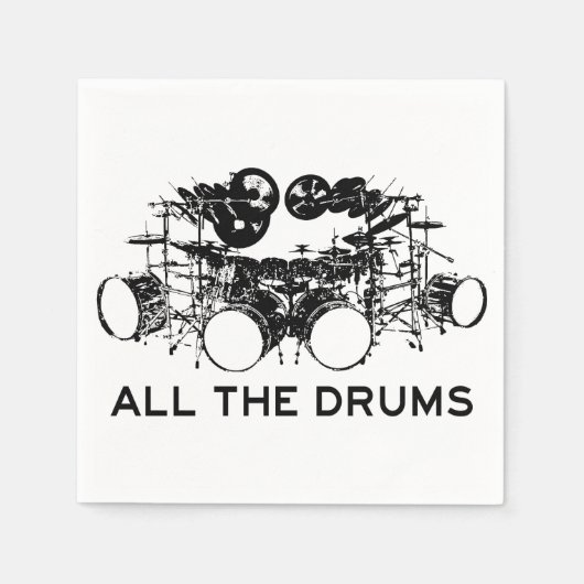 Alle drums Drummer Servet (Voorkant)