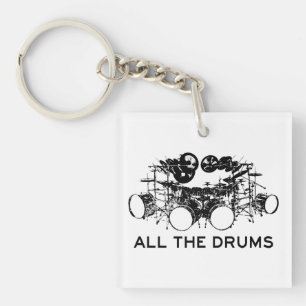 Alle drums Drummer Sleutelhanger
