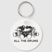 Alle drums Drummer Sleutelhanger (Achterkant)