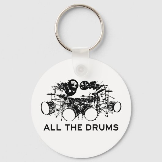 Alle drums Drummer Sleutelhanger (Achterkant)