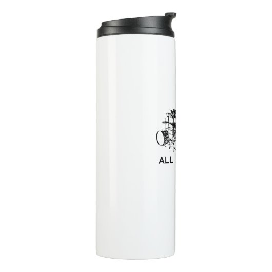 Alle drums Drummer Thermosbeker (Gedraaid links)