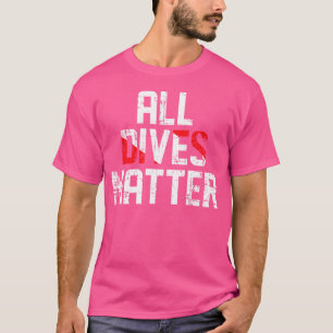 Alle duiken Materie Grappig Open Water Diver Vlag T-shirt