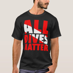 Alle duiven zijn belangrijk Funny Underwater Divin T-shirt