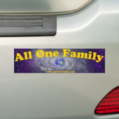 Alle één familie bumpersticker (Op auto)