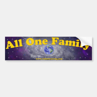 Alle één familie bumpersticker