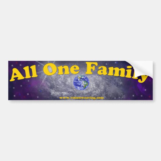 Alle één familie bumpersticker (Voorkant)