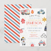 Alle eenheden bellen Verjaardag uitnodiging (Voorkant / Achterkant)