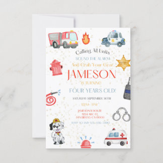 Alle eenheden bellen Verjaardag uitnodiging