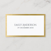 ALLE EENVOUDIGE, ZWARTE, GOUDE, MEESTAL PLAATSKAAR VISITEKAARTJE (Achterkant)