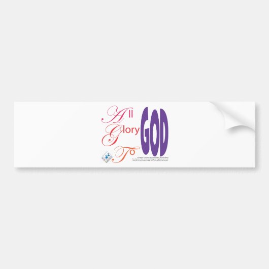 Alle eer aan God Bumpersticker (Voorkant)