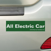 Alle elektrische auto - bumpersticker (Op auto)