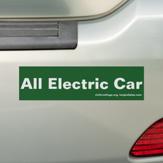Alle elektrische auto - bumpersticker (Op auto)