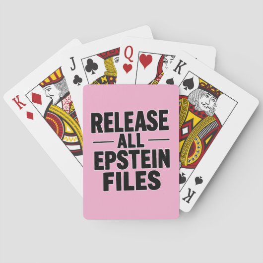 Alle Epstein-bestanden vrijgeven Pokerkaarten (Achterkant)