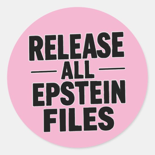 Alle Epstein-bestanden vrijgeven Ronde Sticker (Voorkant)