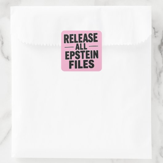 Alle Epstein-bestanden vrijgeven Vierkante Sticker (Tas)