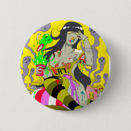 Alle eten moeten sterven! Knoop Ronde Button 5,7 Cm