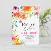 Alle Evenementen Bloemen Waterverf Uitnodiging (Staand voorkant)