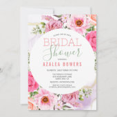 Alle Evenementen Bloemen Waterverf Uitnodiging (Voorkant)