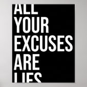 ALLE EXCUSES ZIJN LIEVEN POSTER (Voorkant)
