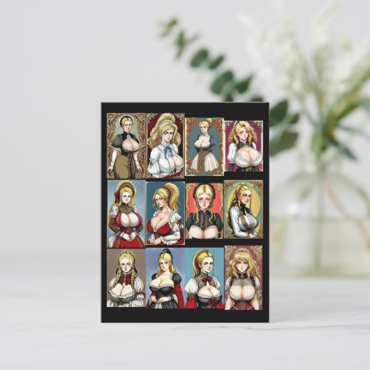 Alle Faire Maidens Briefkaart (Staand voorkant)