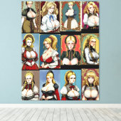 Alle Faire Maidens Canvas Afdruk (Insitu (Houten vloer))