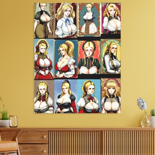 Alle Faire Maidens Canvas Afdruk (Insitu (Woonkamer))