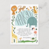 Alle feestbeesten bellen! Modern verjaardagsfeestj Bedankkaart (Voorkant)