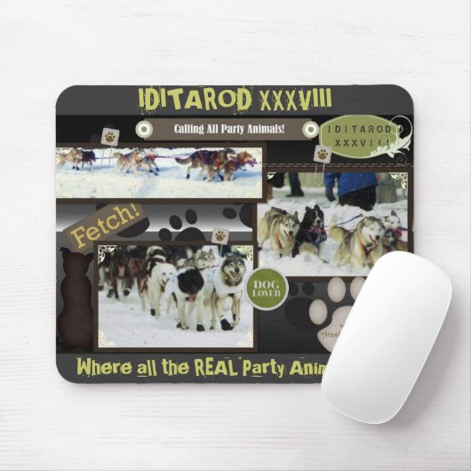 Alle feestbeesten bellen! muismat (Met muis)