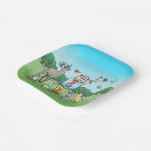 Alle feestbeesten bellen papieren bordje (Gebogen)