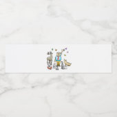 Alle feestbeesten bellen waterfles etiket (Enkel label)