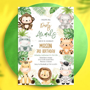 Alle Feestbeesten Jungle Safari Verjaardag Kaart