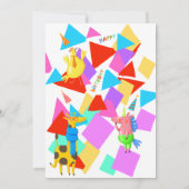 Alle Feestbeesten Kom Op Safari Zoo Kids Verjaarda Kaart (Achterkant)