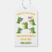 Alle feestbeesten op komst Krokodil verjaardagsfee Cadeaulabel (Voorkant)