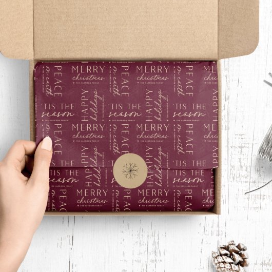 Alle feestdagen worden gepersonaliseerd tissuepapier