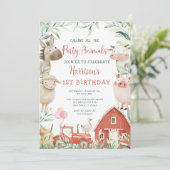 Alle feestdieren Boerderij verjaardag Kaart (Staand voorkant)