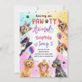 Alle feestdieren die naar het meisje worden gebrac kaart (Voorkant)