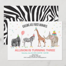 Alle feestdieren dierentuin Wild Girl Birthday
