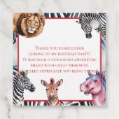 Alle feestdieren Kinderen verjaardagsfeestje Bedankjes Labels (Achterkant)