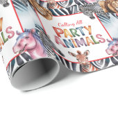 Alle feestdieren Kinderen verjaardagsfeestje Cadeaupapier (Rol Hoek)