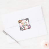 Alle feestdieren Kinderen verjaardagsfeestje Vierkante Sticker (Envelop)
