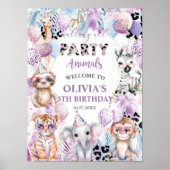 Alle feestdieren Oerwoud Safari welkom heten Poster (Voorkant)