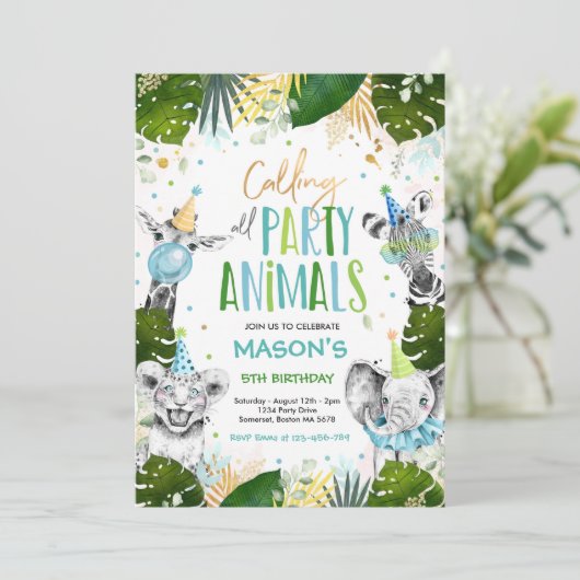 Alle feestdieren op zaterdag zaterdag kaart (Staand voorkant)