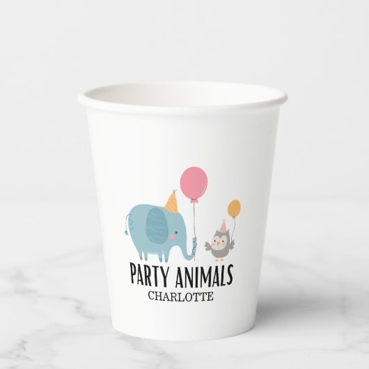 Alle feestdieren verjaardagsfeest papieren bekers (Voorkant)