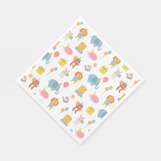 Alle feestdieren verjaardagsfeest servet (Hoek)