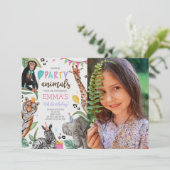 Alle feestdieren verjaardagsfoto bellen kaart (Staand voorkant)