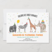 Alle feestdieren Zoo Wild Boy Verjaardag Kaart (Voorkant)