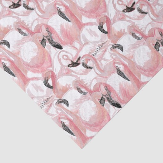 alle flamingos tissuepapier (Detail)